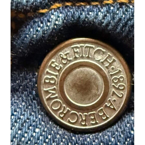 NWT Abercrombie Fitch 90s Straight Ultra High Rise Jeans 34 Blue Denim‎ 18 Retro - Picture 5 of 6
